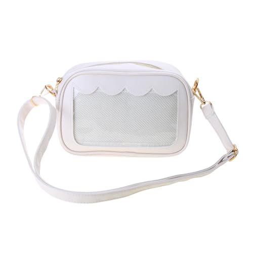 BABYVIVA Ita Bag für Damen, transparentes Sichtfenster, niedliche Umhängetasche, Handtasche für Damen und Mädchen, japanische Schultertasche, weiß, As shown in the picture (error 1-3cm) von BABYVIVA