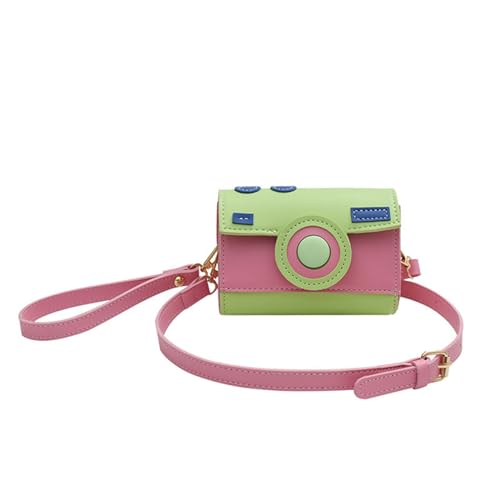BABYVIVA Kameratasche für Damen, kleine quadratische Tasche, modische Handtasche, kontrastierende Farben, Umhängetasche, PU-Leder, Kuriertasche, 1, 10*14*6cm von BABYVIVA