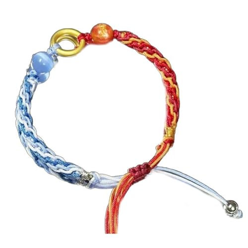 BABYVIVA Mode Rot Und Blau Handgefertigtes Armband Anime Inspiriertes Freundschaftsarmband Accessoire Symboling Verbindung von BABYVIVA