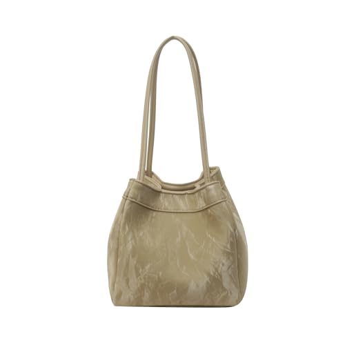 BABYVIVA Schultertasche für Damen, modisch, PU-Leder, lässig, einfarbig, Unterarm-Geldbörse, Crossbody-Tasche mit verstellbarem Riemen, khaki, As shown in the picture (error 1-3cm) von BABYVIVA