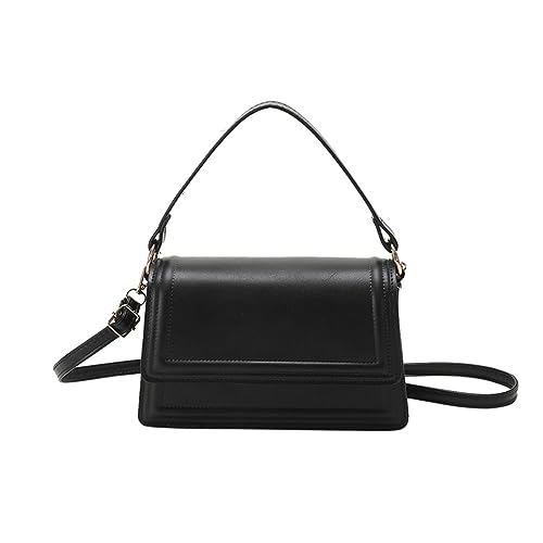 BABYVIVA Tasche für Damen, 2023, PU-Klappe, Handtasche, Umhängetasche, Reisetasche, modische Umhängetasche, Mädchen, Frauen, trendige Tasche, vielseitige Tasche im koreanischen Stil, Schwarz , As von BABYVIVA