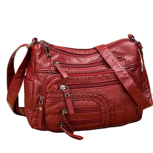 BABYVIVA Tasche für Damen, 2024 Umhängetasche, vielseitige trendige Ledertasche, mehrere Fächer, Crossbody-Tasche für Mädchen, Frauen, vielseitige modische PU-Tasche, 1, As shown in the picture (error von BABYVIVA