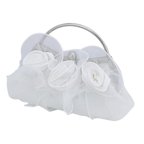 BABYVIVA Tasche für Damen, Abend-Clutch, elegante Brauttasche, Clutch, Handtasche, modische Schultertasche mit Kette, Blumentasche für Party, Hochzeit, 1, As shown in the picture (error 1-3cm) von BABYVIVA