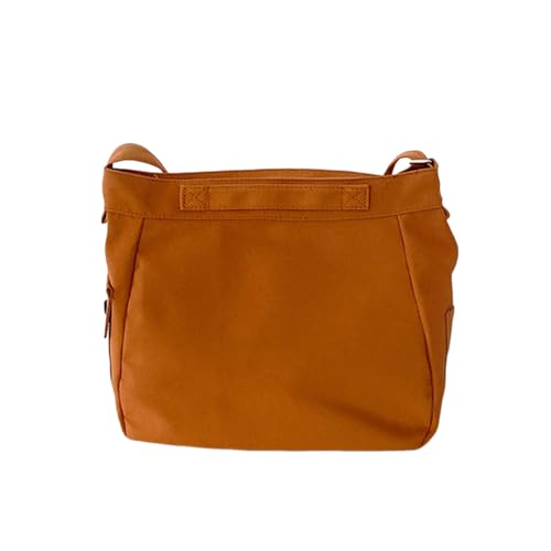 BABYVIVA Tasche für Damen, Damen, Schultasche, Schultasche, Briefdruck, Umhängetasche, große Kapazität, Canvas, Umhängetasche, modische Kuriertasche, Orange, As shown in the picture (1-3cm error) von BABYVIVA