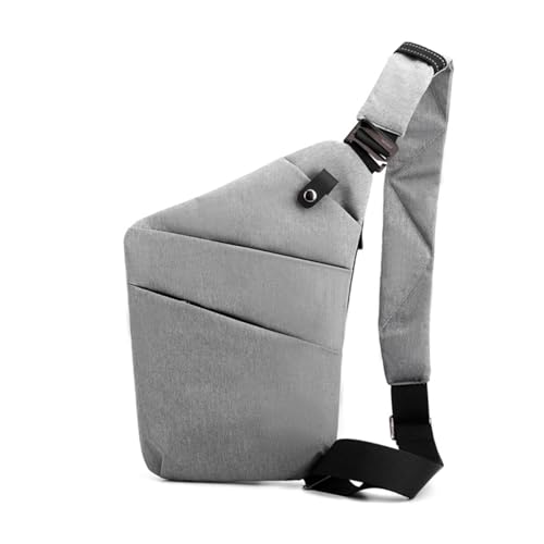 BABYVIVA Tasche für Damen, Gürteltasche, Reise-Brusttasche, große Kapazität, Tasche für Erwachsene, Unisex, Damen, Herren, spritzwassergeschützt, Umhängetasche, grau, As shown in the picture (error von BABYVIVA