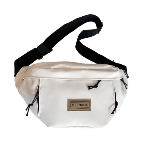 BABYVIVA Tasche für Damen, Gürteltasche für Damen und Herren, Unisex, Bauchtaschen mit verstellbarem Riemen, kleine Umhängetasche, Brusttasche, All-Matching-Hüfttasche, weiß, As shown in the picture von BABYVIVA