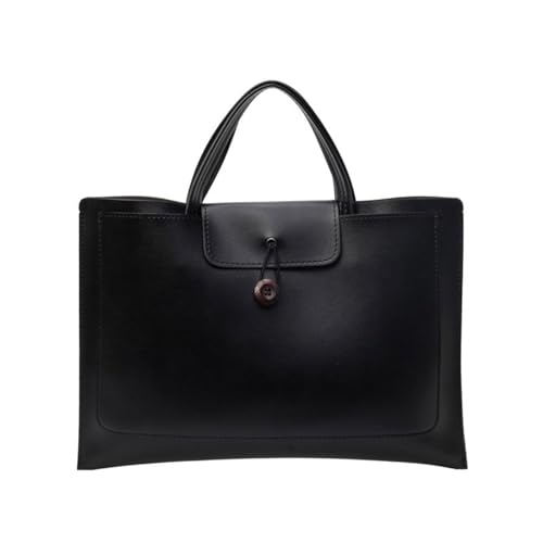 BABYVIVA Tasche für Damen, Laptoptasche, Computertasche, Laptop-Aktentaschen, Leder, Laptoptasche, PC-Tragetasche, große Kapazität, Handtasche für Notebooks, Schwarz , As shown in the picture (1-3cm von BABYVIVA