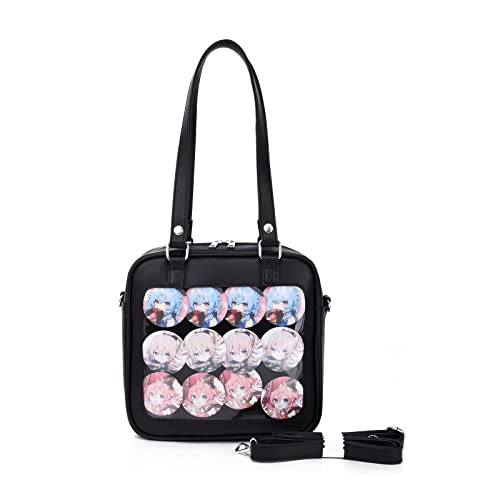 BABYVIVA Tasche für Damen, Mädchen, süße Kuriertasche, kleine Umhängetasche, 3-Wege-Uniform-Tasche, Teenager, JK, Crossbody-Tasche, quadratischer Rucksack, Damen-Handtasche, Schwarz , As shown in the von BABYVIVA