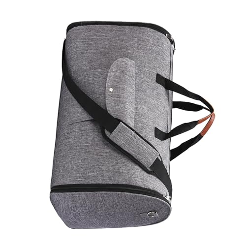 BABYVIVA Tasche für Damen, Multifunktionale Anzugaufbewahrungstasche Große Kapazität Schultertasche mit Schuhfächern Handtasche für Business und Reisen, grau, 57*26*32cm von BABYVIVA