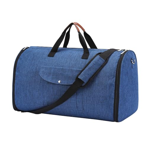 BABYVIVA Tasche für Damen, Multifunktionale Anzugaufbewahrungstasche Große Kapazität Schultertasche mit Schuhfächern Handtasche für Business und Reisen, marineblau, 57*26*32cm von BABYVIVA