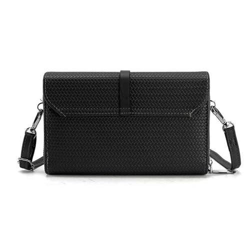 BABYVIVA Tasche für Damen, PU-Leder, Umhängetasche, Damen, lässig, Crossbody-Tasche, Kontrastfarbe, Kuriertasche, modische Handytasche für den täglichen Gebrauch, Schwarz , Reference picture von BABYVIVA