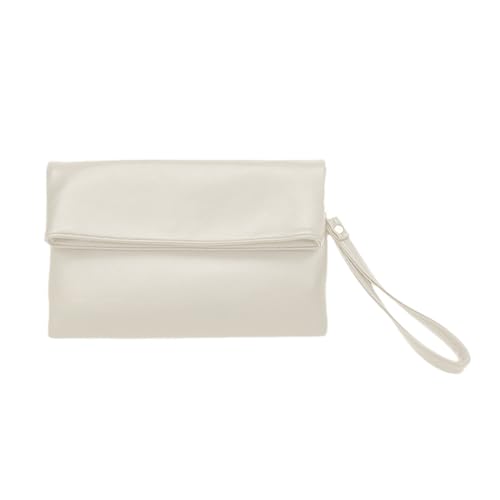 BABYVIVA Tasche für Damen, PU-Leder-Clutch-Tasche für Damen, Clutch, Geldbörse, Handtasche, elegante Handgelenktasche, weibliche Münzgeldbörse, große Kapazität, Umschlagtasche, weiß, As shown in the von BABYVIVA