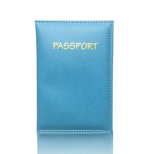 BABYVIVA Tasche für Damen, Reisepasshülle, Ticket-Aufbewahrungstasche, Kreditkarte, Bargeld, Reisepasshalter für Unisex, Reisedokumenten-Organizer, hellblau, 14*9.5cm von BABYVIVA