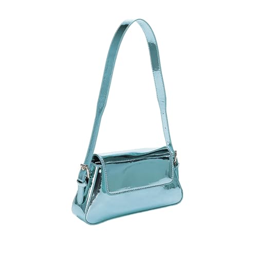 BABYVIVA Tasche für Damen, Süßigkeitenfarben, PU-Schultertasche für Damen, einfache Unterarmtaschen, leicht und praktisch, blau, As shown in the picture (error 1-3cm) von BABYVIVA