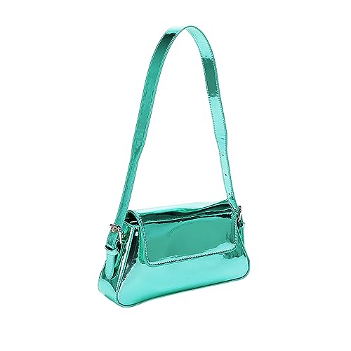 BABYVIVA Tasche für Damen, Süßigkeitenfarben, PU-Schultertasche für Damen, einfache Unterarmtaschen, leicht und praktisch, grün, As shown (error 1-3cm) von BABYVIVA