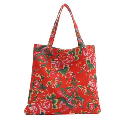 BABYVIVA Tasche für Damen, chinesischer Stil, modische Umhängetasche, Nordosten, Vintage, großes Blumenmuster, Tasche mit Reißverschluss, große Kapazität, Handtasche, 1, Reference picture information von BABYVIVA