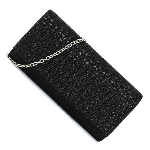 BABYVIVA Tasche für Damen, elegante Umschlag-Clutch mit abnehmbarem Kettenriemen, Cocktail-Party, Abendtasche für Damen, Schwarz , As shown in the picture (error 1-3cm) von BABYVIVA