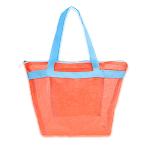 BABYVIVA Tasche für Damen, große Kapazität, Strandhandtasche, Reise-Kulturbeutel, Netzstoff, Strandtasche, Strandspielzeugtasche, Sandspielzeugtasche, Spielzeug-Aufbewahrungstasche für Familie, von BABYVIVA