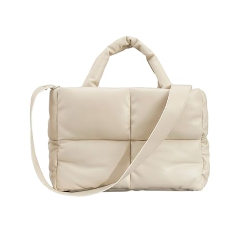 BABYVIVA Tasche für Damen, große gesteppte Tasche, stilvolle Puffer-Umhängetaschen, Handtasche, geeignet für Reisen und Einkaufen, beige, As shown in the picture (error 1-3cm) von BABYVIVA