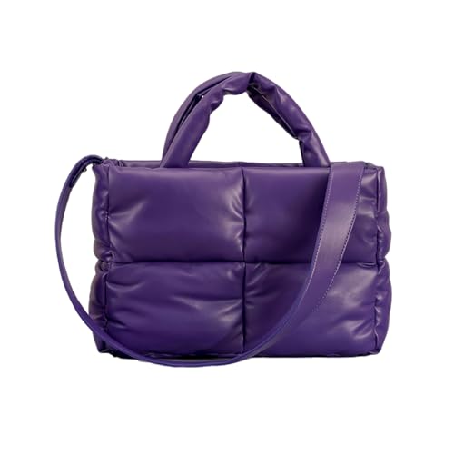 BABYVIVA Tasche für Damen, große gesteppte Tasche, stilvolle Puffer-Umhängetaschen, Handtasche, geeignet für Reisen und Einkaufen, dunkelviolett, As shown in the picture (error 1-3cm) von BABYVIVA