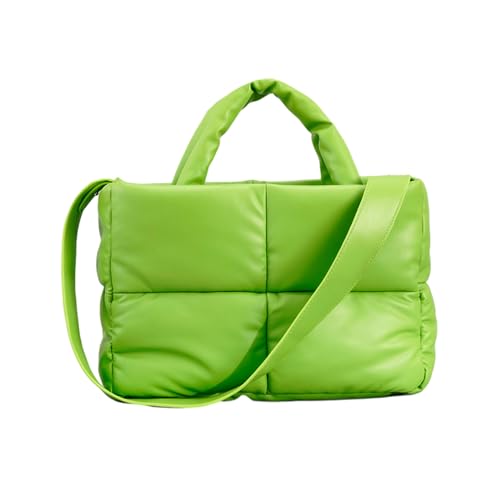 BABYVIVA Tasche für Damen, große gesteppte Tasche, stilvolle Puffer-Umhängetaschen, Handtasche, geeignet für Reisen und Einkaufen, grasgrün, As shown in the picture (error 1-3cm) von BABYVIVA