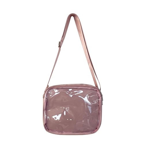 BABYVIVA Tasche für Damen, japanischer Stil, Schulmädchen, niedlich, transparent, Kuriertasche, Anime-Abzeichen, Display, Schultertasche, Umhängetasche, Umhängetasche für Frauen, 1, 20*10*18cm von BABYVIVA