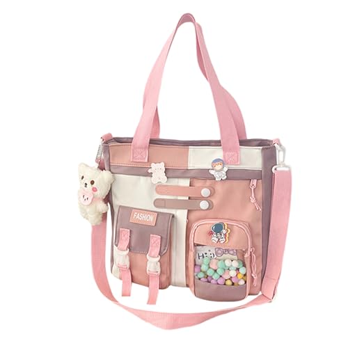 BABYVIVA Tasche für Damen, lässige Umhängetasche, süße Cartoon-Handtasche, großes Fassungsvermögen, Kuriertasche, Studenten-Schultasche, weibliche Crossbody-Tasche, 1, 31*31*10cm von BABYVIVA