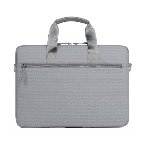 BABYVIVA Tasche für Damen, leicht, wasserdicht, Laptoptasche für 14/15,6 Zoll Notebook-Hülle, Hahnentritt-Tasche für Studenten und Profis, grau, As shown in the picture von BABYVIVA