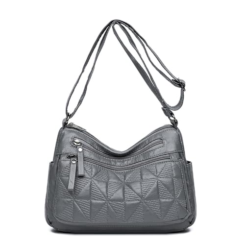 BABYVIVA Tasche für Damen, leicht, weiches PU-Leder, Crossbody-Tasche für Damen, mit mehreren Taschen, Schultertaschen, grau, As shown in the picture (error 1-3cm) von BABYVIVA