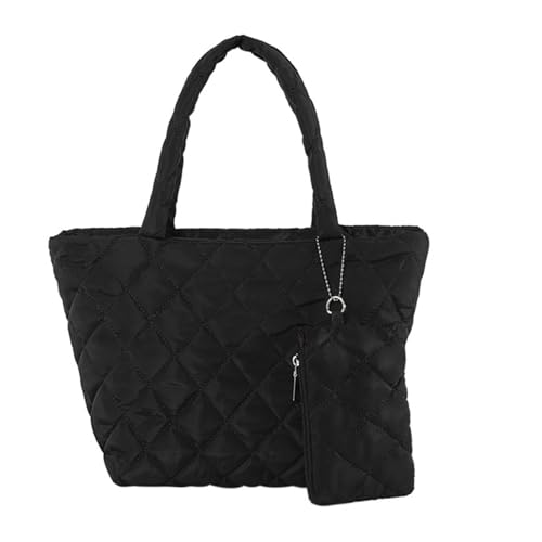 BABYVIVA Tasche für Damen, leichte Nylon-Daunentasche mit Münzgeldbörse, Handtasche für Reisen und den täglichen Gebrauch, hält warm und stilvoll, Schwarz , As shown in the picture (error 1-3cm) von BABYVIVA