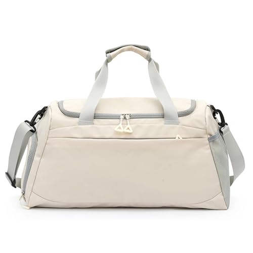 BABYVIVA Tasche für Damen, leichte Sporttasche mit separaten Fächern, Schultertaschen, perfekt für Fitness-Enthusiasten und Reisende, beige, 50*27*23cm von BABYVIVA