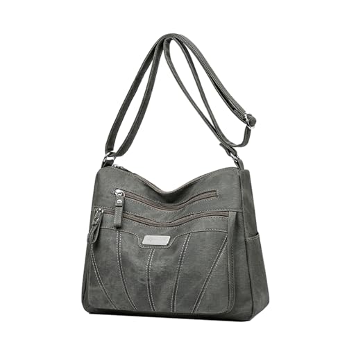 BABYVIVA Tasche für Damen, leichte und stilvolle Umhängetasche aus PU-Leder für Mütter, praktische und modische Crossbdoy-Taschen, grau, As shown in the picture (error 1-3cm) von BABYVIVA