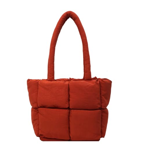 BABYVIVA Tasche für Damen, leichte und tragbare Handtasche für Damen, große Puffertasche, perfekt für Arbeit, Einkaufen und Verabredungen, Orange, As shown in the picture (error 1-3cm) von BABYVIVA