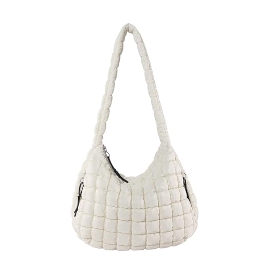 BABYVIVA Tasche für Damen, modernes Wolkenmuster, Handtasche für Damen, große Kapazität, Umhängetasche, plissiert, Crossbody-Tasche, beige, As shown in the picture (error 1-3cm) von BABYVIVA