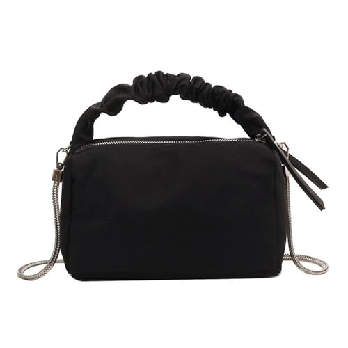 BABYVIVA Tasche für Damen, modische Umhängetasche, Kettenriemen, Schultertasche, einfarbig, Kuriertasche, kleine quadratische Tasche und Geldbörse für den täglichen Gebrauch, Schwarz , 21*13*10cm von BABYVIVA