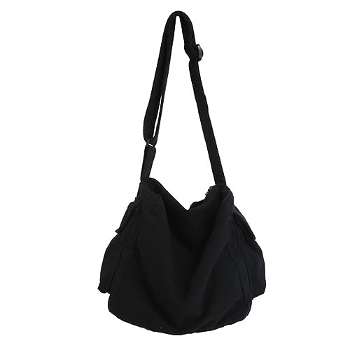 BABYVIVA Tasche für Damen, stilvolle Canvas-Umhängetasche für Damen, große Kapazität, Reise-Crossbody-Tasche mit verstellbaren Trägern, Schwarz , As shown in the picture (error 1-3cm) von BABYVIVA