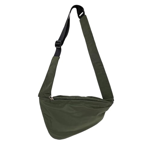 BABYVIVA Tasche für Damen, stilvolle Nylon-Brusttasche für Damen, Umhängetasche, Geldbörse, Handytaschen mit verstellbarem Riemen, armee-grün, 31*4*19cm von BABYVIVA