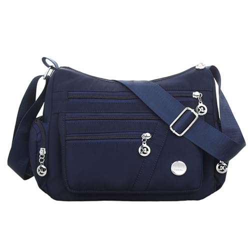 BABYVIVA Tasche für Damen, stilvolle Nylon-Umhängetasche für Damen, modische und praktische Tasche für vielbeschäftigte Mütter, dunkelblau, 28*11*20cm von BABYVIVA
