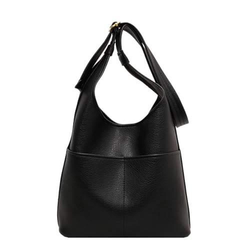 BABYVIVA Tasche für Damen, stilvolle PU-Eimertasche für Damen, große Kapazität, Geldbörse und Schultertasche, Handtaschen, Schwarz , As shown in the picture (error 1-3cm) von BABYVIVA