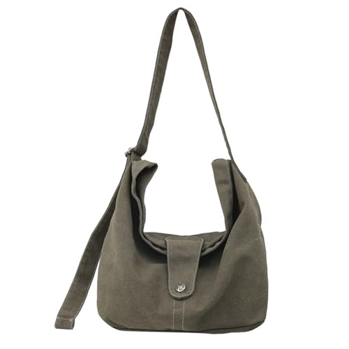 BABYVIVA Tasche für Damen, stilvolle Umhängetasche aus Segeltuch, praktische Umhängetasche, Messenger für den täglichen Gebrauch, grün, 35*22*33cm von BABYVIVA