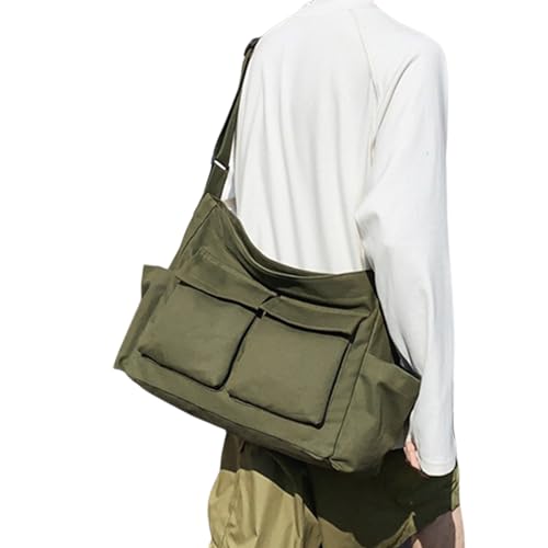 BABYVIVA Tasche für Damen, stilvolle Umhängetasche aus Segeltuch mit großer Kapazität für Damen, modische und funktionale Reisetasche, grün, 39*17*32cm von BABYVIVA