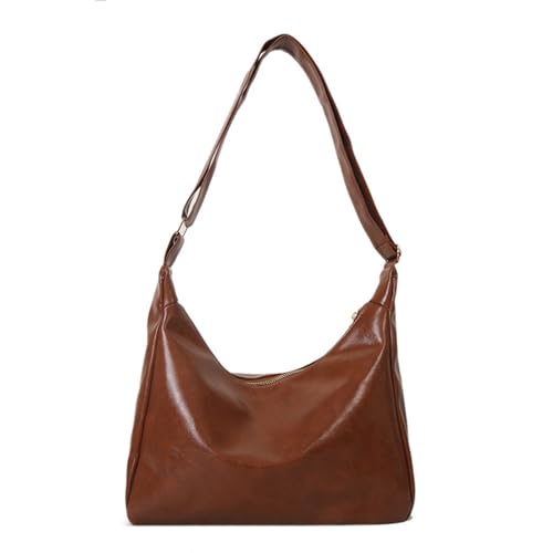 BABYVIVA Tasche für Damen, stilvolle Vintage-Umhängetasche für Damen, PU-Unterarmtaschen, Handtasche, Geldbörse mit Reißverschluss, hellbraun, As shown in the picture (error 1-3cm) von BABYVIVA