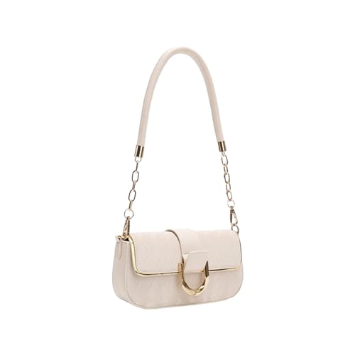 BABYVIVA Tasche für Damen, stilvolle quadratische Damen Umhängetasche mit Kette, modische und praktische Achselhandtasche für den Alltag geeignet, beige, Reference picture information von BABYVIVA