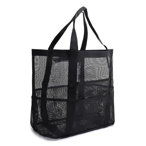 BABYVIVA Tasche für Damen, wasserdichte Strandtaschen für Erwachsene, große Kapazität, Schultertaschen für Reisen, Aufbewahrungstasche, Handtasche, Schwarz , 43*20*39cm von BABYVIVA