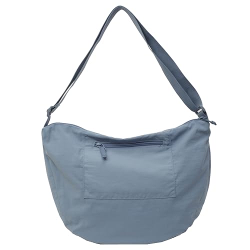 BABYVIVA Tasche für Damen, wasserdichte Umhängetasche, Nylon, Crossbody-Tasche mit Außentasche, großes Fassungsvermögen, Kuriertasche, Schüler-Schultasche, blau, As shown in the picture (error 1-3cm) von BABYVIVA