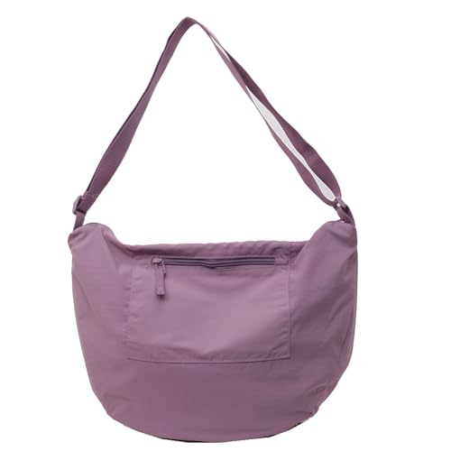 BABYVIVA Tasche für Damen, wasserdichte Umhängetasche, Nylon, Crossbody-Tasche mit Außentasche, großes Fassungsvermögen, Kuriertasche, Schüler-Schultasche, violett, As shown in the picture (error von BABYVIVA