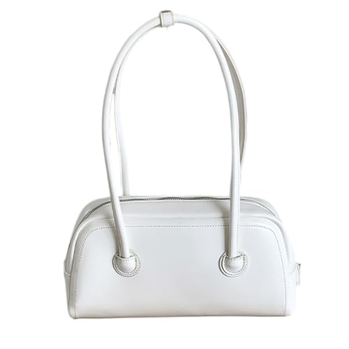 BABYVIVA Umhängetasche für Damen, große Kapazität, weiche Handtasche für Damen und Mädchen, einfarbig, Reise, Einkaufen, Reißverschluss, spritzwassergeschützt, weiß, As shown in the picture (error von BABYVIVA