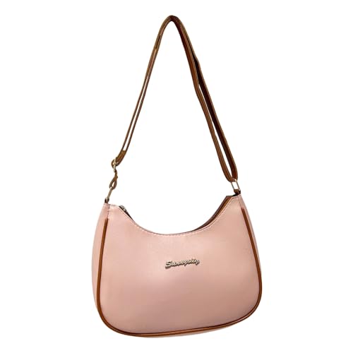 BABYVIVA Umhängetasche für Damen, kontrastierende Farben, koreanischer Stil, Schultertasche, personalisierte Unterarmtasche, modische Handtasche, Kuriertasche, 1, Reference picture information von BABYVIVA