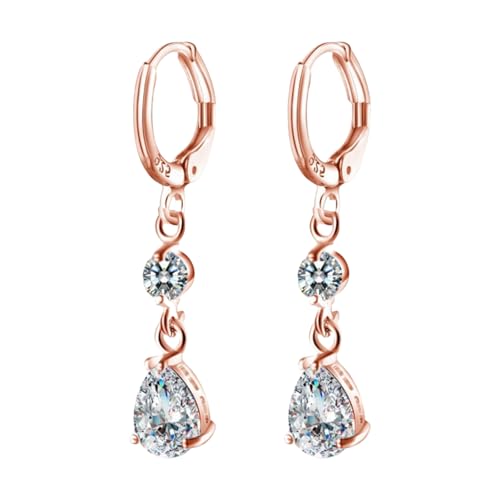 Damen Hangle Hoop Ohrring Mode Zirkoniasohrring Set Mit Wasserverteidiger Charme Für Versammlungspartys von BABYVIVA