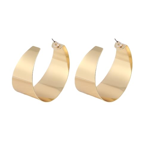 Handgefertigte Halbe Runde Ohrringe Geometrische Drop Ohrringe Statement Ohrschmuck Metall Textur Perfekt Für Modeliebhaber von BABYVIVA